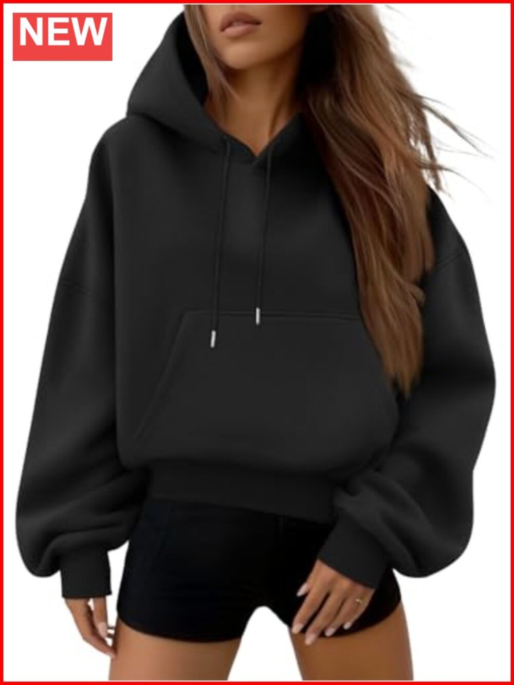 Women's Cropped Hoodie Cotton Blend Pullover Sweatshirt Casual Fall